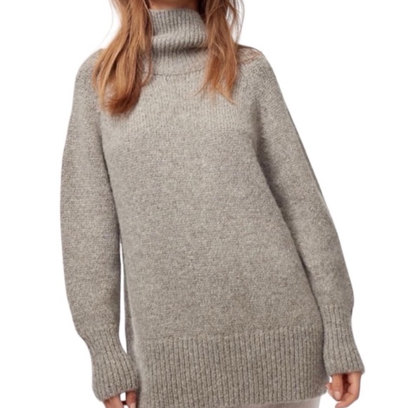 Group BABATON grey Alpaca Sweater essential winter basic size small - Picture 2 of 12